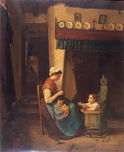 Mère et enfant - Louise Becq de Fouquieres